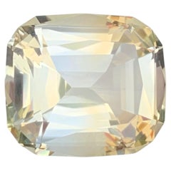 16.35 Carat Natural Loose Light Yellow Citrine Cushion Cut Brazilian Gemstone