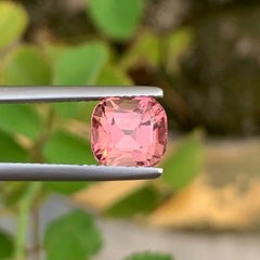 2.45 Carat Natural Loose Peach Pink Color Tourmaline Cushion Cut Afghan Gemstone