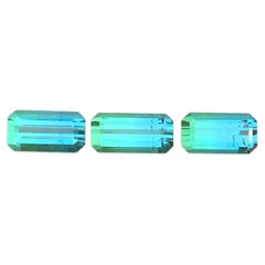 4.00 Carat Natural Loose 3 Piece Bicolor Tourmaline Set Stone Afghan Gemstones