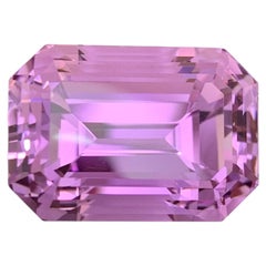 34.70 Carat Natural Loose Pink No Heat Kunzite Emerald Cut Afghan Gemstone