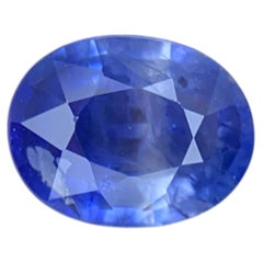 0.75 Carat Natural Loose Blue Color Sapphire Stone Oval Cut Sri Lankan Gemstone