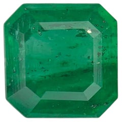 1.00 Carat Natural Loose Green Color Emerald Stone Asscher Cut Swat Gemstone