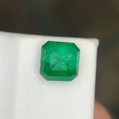 1.00 Carat Natural Loose Green Color Emerald Stone Asscher Cut Swat Gemstone