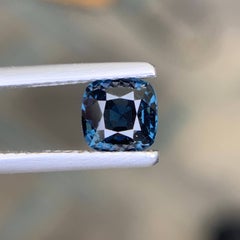 1.05 Carat Certified Blue Spinel Stone Cushion Cut Natural Tanzanian Gemstone