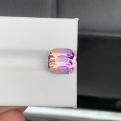 4.50 Carat Natural Loose Bicolor Ametrine Stone For Jewelry Brazilian Gemstone