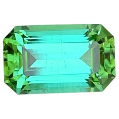 2.55 carati di tormalina verde menta naturale sfusa taglio smeraldo Gemma afgana