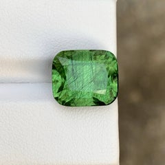 10.55 Carat Natural Loose Ludwigite Inclusion Peridot Cushion Cut Pakistani Gem