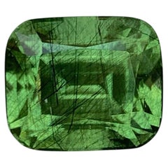 10.55 Carat Natural Loose Ludwigite Inclusion Peridot Cushion Cut Pakistani Gem