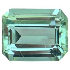 1.90 Carat Natural Loose Seafoam Tourmaline Stone Emerald Cut Afghan Gemstone