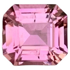 1.45 Carat Natural Loose Baby Pink Color Tourmaline Asscher Cut Afghan Gemstone