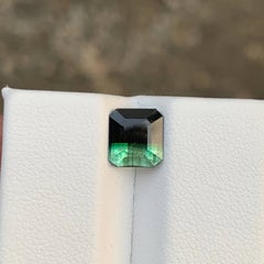 1.70 carati di tormalina bicolore naturale sfusa pietra taglio smeraldo Gemma afgana