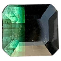 1.70 carati di tormalina bicolore naturale sfusa pietra taglio smeraldo Gemma afgana