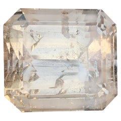 99.60 Carat Natural Loose Golden Color Topaz Stone Emerald Cut Pakistan Gemstone