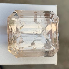 99.60 Carat Natural Loose Golden Color Topaz Stone Emerald Cut Pakistan Gemstone