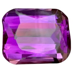 39.60 Carat Natural Loose Deep Purple Amethyst Cushion Cut Brazilian Gemstone