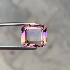 9.20 Karat Natürlicher Loser Bicolor Ametrin Stein Smaragd Schliff Brasilianischer Edelstein