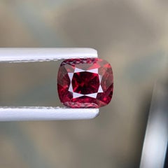 1.49 Carat Natural Loose Certified Brownish Red Spinel Cushion Cut Burma Gem