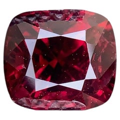 1.49 Carat Natural Loose Certified Brownish Red Spinel Cushion Cut Burma Gem