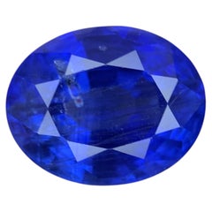 3.68 Carat Natural Loose Certified Blue Sapphire Stone Oval Cut Sri Lankan Gem
