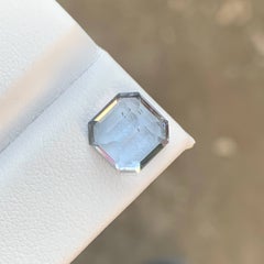 3.30 Carat Natural Aquamarine Goshenite Asscher Cut Gemstone From Pakistan