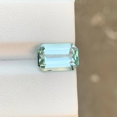 4.60 Carat Natural Loose Light Blue Aquamarine Emerald Cut Pakistan Gemstone