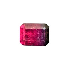 3.75 Carat Natural Loose Bicolor Tourmaline Emerald Cut Afghan Gemstone