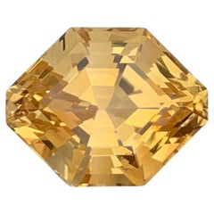 9.25 Carat Natural Loose Golden Color Citrine Fancy Cut Brazilian Gemstone