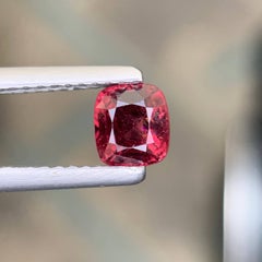 0.65 Carat Natural Loose Red Color Spinel Stone Cushion Cut Brazilian Gemstone