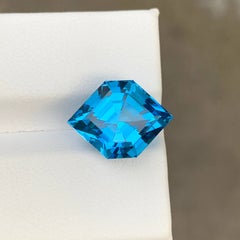 8.60 Carat Natural Loose Sky Blue Color Topaz Fancy Cut African Gemstone