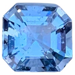 1.30 Carat Natural Aquamarine Goshenite Asscher Cut Gemstone From Pakistan
