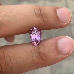 4.55 Carat Natural Loose Pink Color Kunzite Pear Fancy Cut Afghan Gemstone