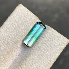 3.40 quilates de turmalina bicolor natural suelta talla esmeralda gema afgana