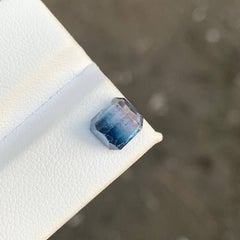 2.15 Karat Natürliche Lose Bicolor Turmalin Stein Smaragdschliff Afghanischer Edelstein