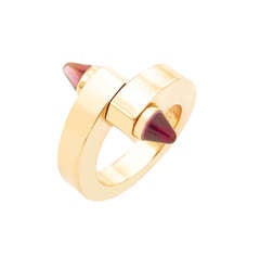 Cartier Ring „Menotte“ aus Gold mit Turmalin