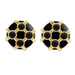 Cartier A. Cipullo Onyx Gold Earrings