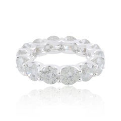 Eternity-Ring, SI Reinheit HI Farbe runder Diamant 18k Weißgold feiner Schmuck