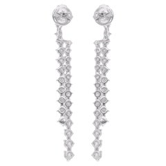 3,48 Karat SI Reinheit HI Farbe Diamant Jacke Ohrringe 18kt Weißgold Schmuckstücke