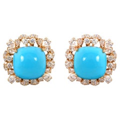 Orecchini con gemma di turchese dell
Arizona Gioielli in oro giallo 14 carati con diamante