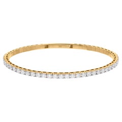 2,5 ct. SI/HI Diamant-Armreif mit halber Eternity-Armband aus 14 Karat Gelbgold mit Diamanten