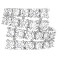 2,40 Karat SI Reinheit HI Farbe runder Diamant Wickelring 18 Karat Weißgold