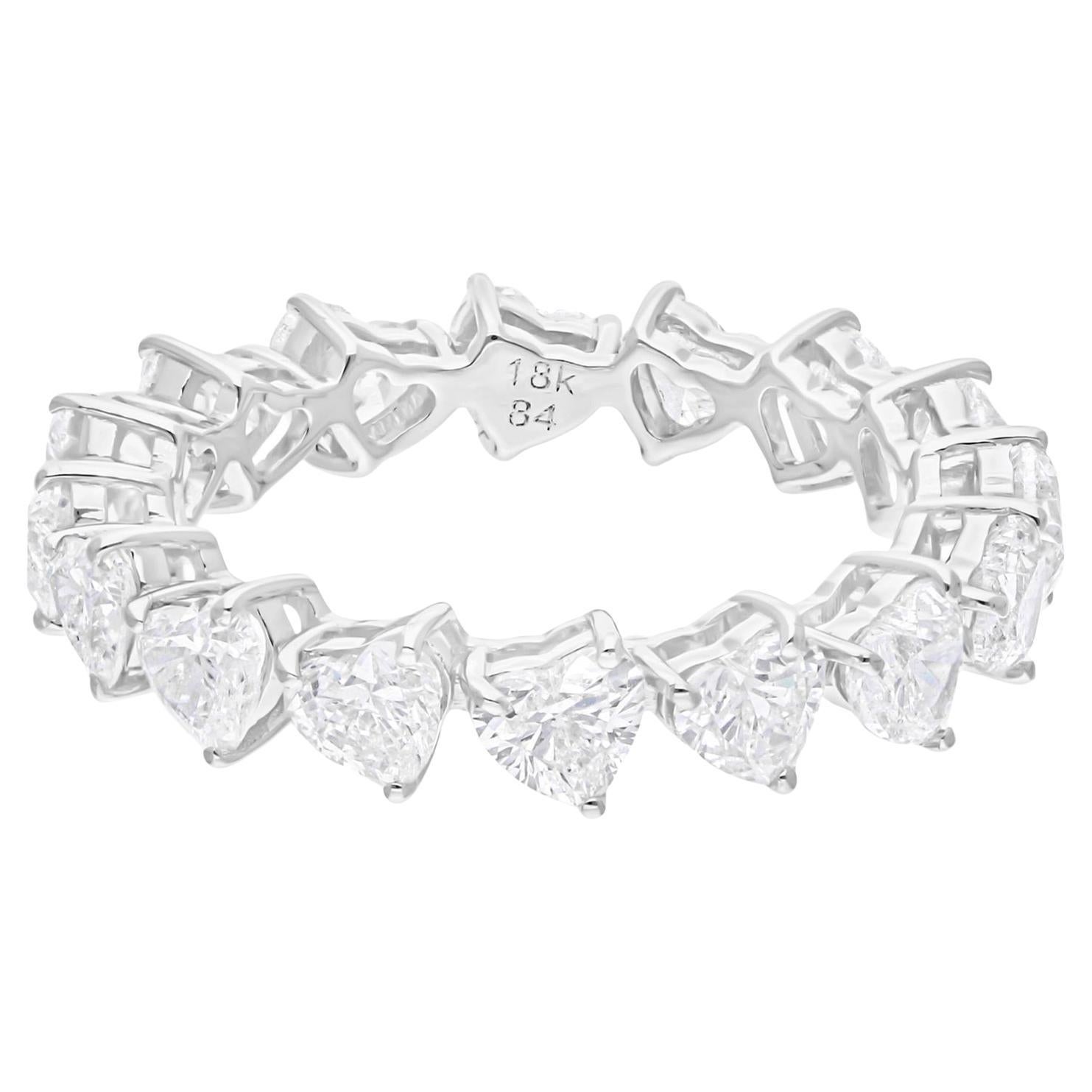 3,3 Karat SI/H Herz-Diamantring aus 18 Karat Weißgold mit Brillantschliff