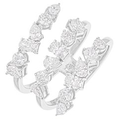 1.70 Carat SI/H Multi Shape Diamond Spiral Ring 14 Karat White Gold Fine Jewelry 1.70 Carat SI/H Multi Shape Diamond Spiral Ring 14 Karat White Gold Fine Jewelry