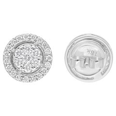 0,57 Karat SI/H Diamant-Ohrstecker im runden Brillantschliff 18 Karat Weißgold