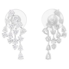 1,67 Karat SI/H Birnenförmige Diamant-Ohrringe im runden Brillantschliff 18 Karat Weißgold