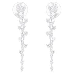 Pendientes auténticos de diamantes redondos marquesa SI/H de 2,31 quilates Joyas de oro blanco de 14 quilates Pendientes auténticos de diamantes redondos marquesa SI/H de 2,31 quilates Joyas de oro blanco de 14 quilates