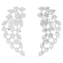 Orecchini di diamanti baguette naturali da 2,20 carati SI/H Gioielli in oro bianco 18 carati