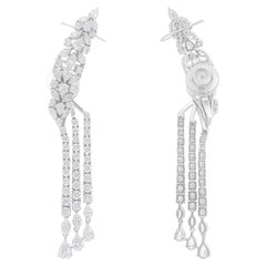 Natürliche 7,48 Karat SI/H Multi Shape Diamant-Ohrringe 14 Karat Weißgold Schmuckschmuck