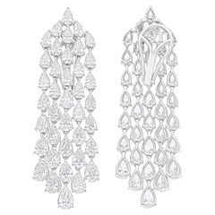 10.93 Carat SI/H Boucles d
oreilles diamant poire taille brillant Bijoux en or blanc 18 carats