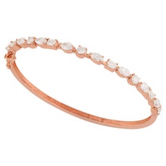 3,25 Carati SI Chiarezza HI Colore Diamante Bracciale in oro rosa 14k Gioielli