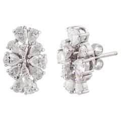 Orecchini di diamanti a pera da 2,45 carati SI Clarity HI Color Gioielli in oro bianco 18 carati